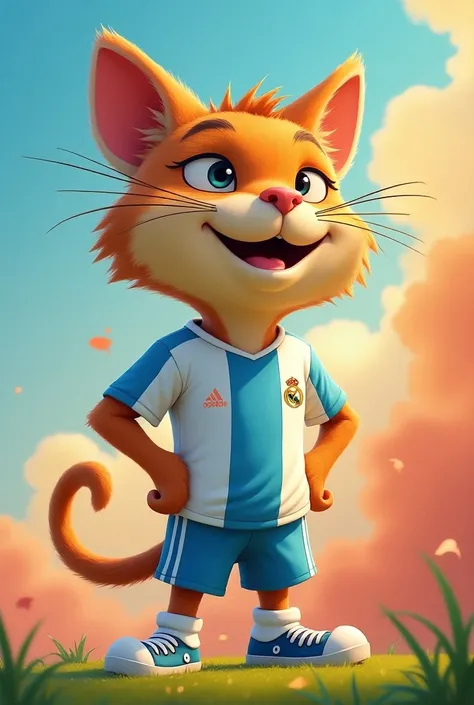 Mr chat de Kaeloo avec le maillot du Real Madrid 