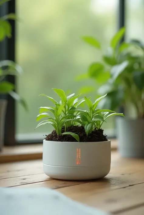 Smart planting kit for s :  a mini garden with sensors that monitors plant growth with an app {{Make a package of this product}}