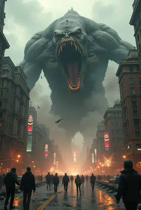 Monster invading the city