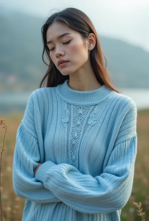 
 sweater azul cielo