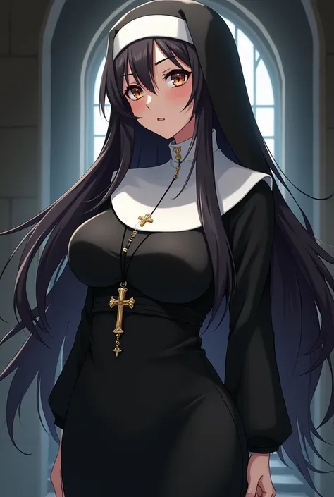 A sexy female nun from anime