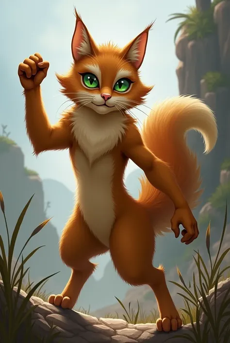 Warrior cats squirrelflight 
One paw
She-cat 
Green eyes 
Breed:Somali Cat