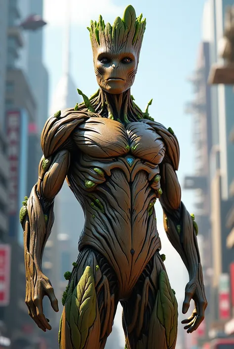 Masterpiece ultra futuristic Groot hero futuristic glossy finish costume 