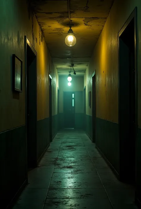 
Subject:  inside an hotel in India

Muted Color Palette: The color grading is predominantly desaturated with cool tones (yellow, green, black), creating a cold, dramatic atmosphere. Theres minimal contrast with subtle highlights, enhancing a raw, moody am...