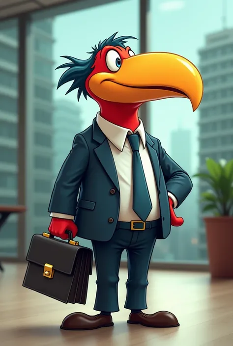 Condorito with an executive bag