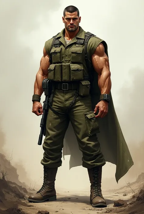 soldier　whole body　Illustration