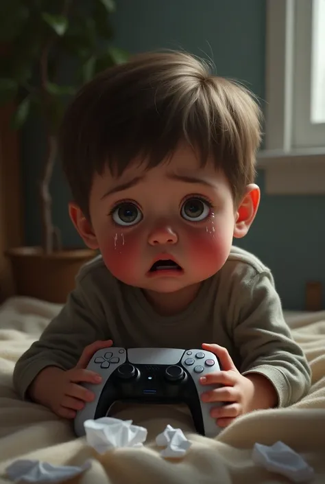 A child crying because he doesnt have a PS5