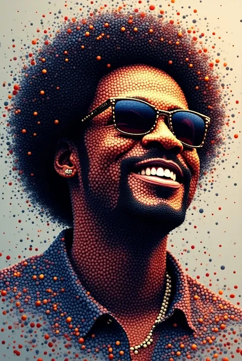 Stevie Wonder made with dots