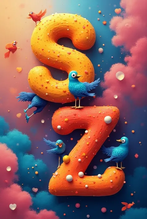 The letter S , C and Z IN THE SAME IMAGE
