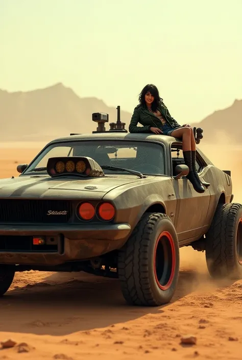   Heres a prompt for a car creation that fuses these powerful elements  :

“An ,  custom vehicle that combines the classic car ,  dodge challenger with a robust hot rod style inspired by Mad Max ,  and the brutal power of a Devel 4x4 .  The car features th...