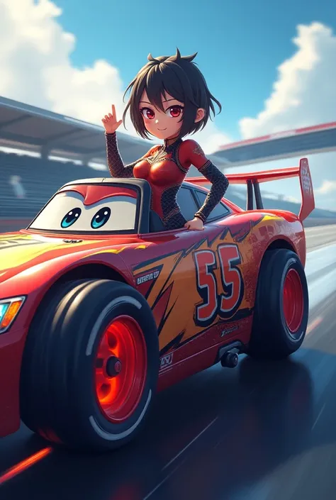 Make an anime character like Lightning McQueen