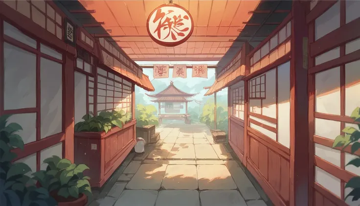 dojo interior diorama, no character, empty place, 