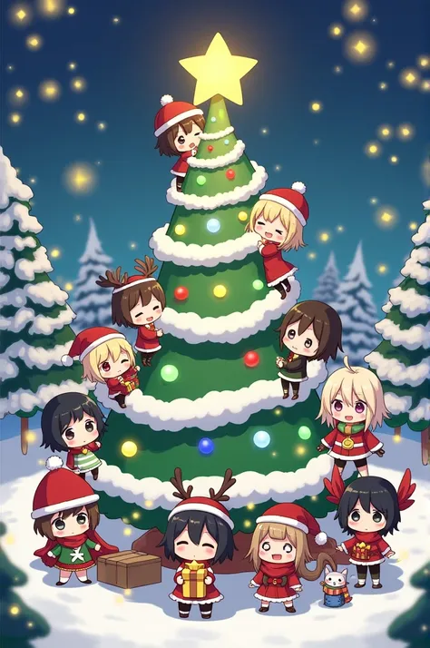 Do all the characters from Kimetsu no Yaiba in Chibis and Christmas 