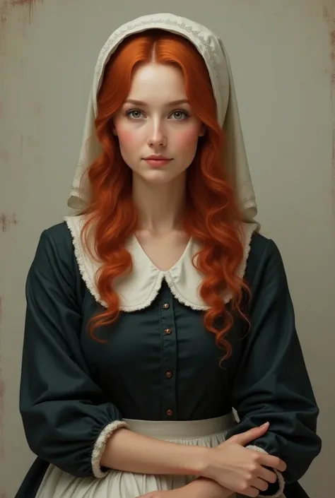 Amish woman with red hair