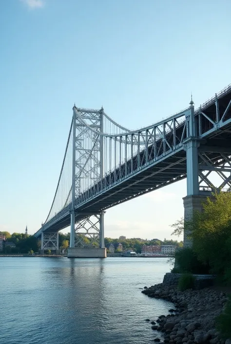 The Laviolette Bridge over the St. Lawrence River in Trois-Rivières