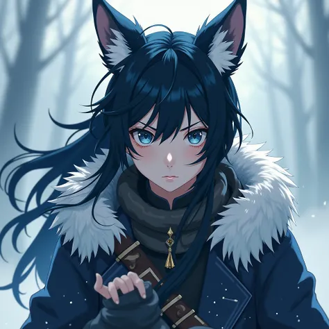 Setsuna,  Clan de los Lobos Gelidos ,  18-Year-Old Women ,  high definition , kitsune ears,  high definition , fullbody picture  high definition , Cold Claws , 