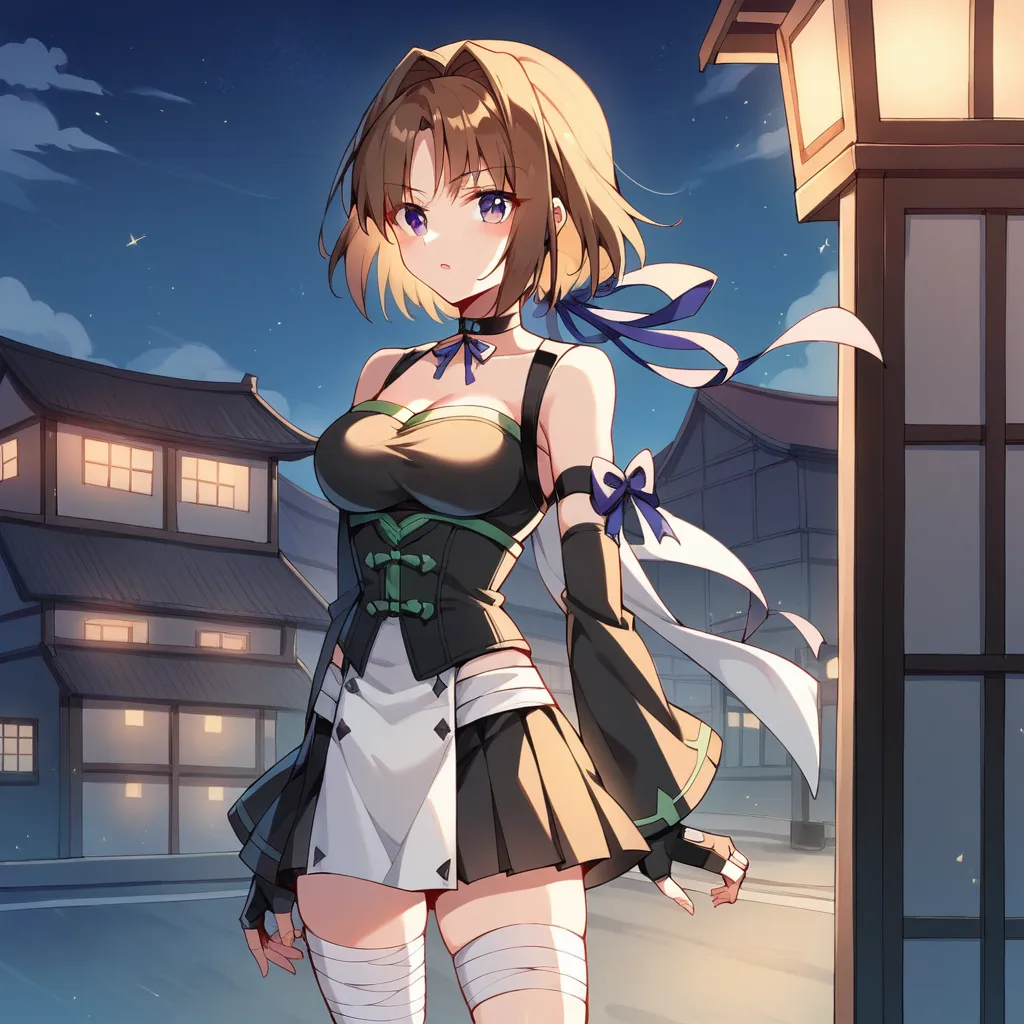 score_9, score_8_up, score_7_up, score_6_up,   1 girl,  is standing, city, town, rooftop, night,  medium chest , takamori haruka...