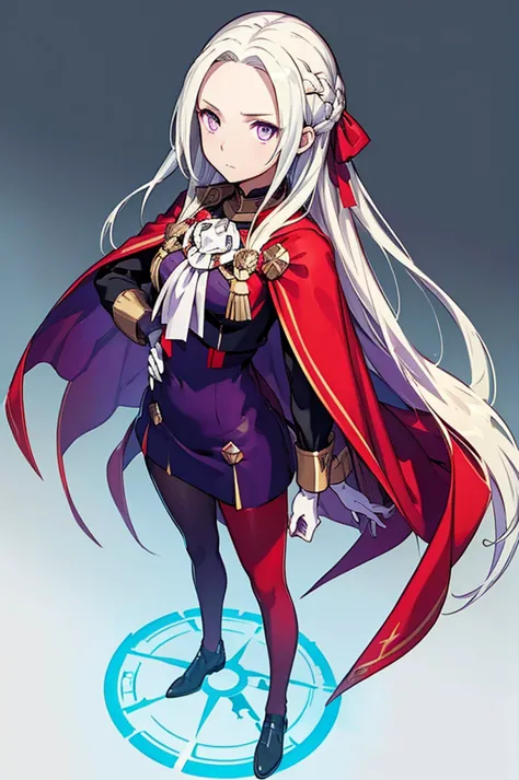 (masterpiece, best quality),   complicated details ,   1 girl,   edelgard,   1 girl, long hair,   purple eyes, alone,   viewers ...