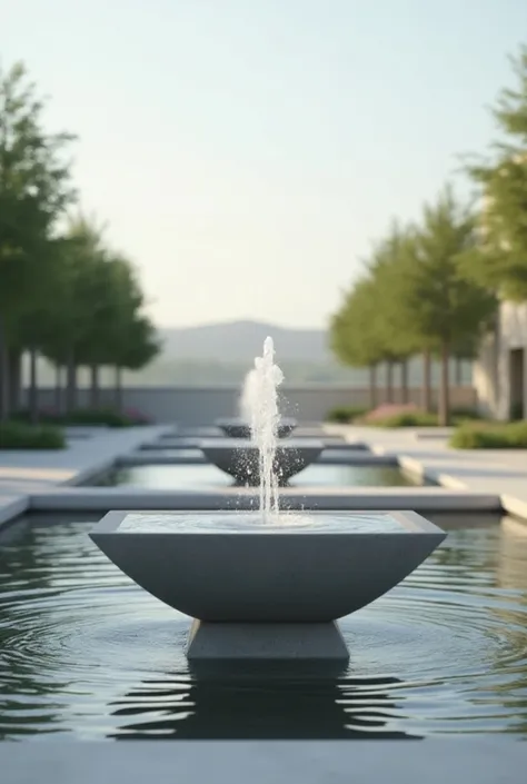 a minimalist water fountain