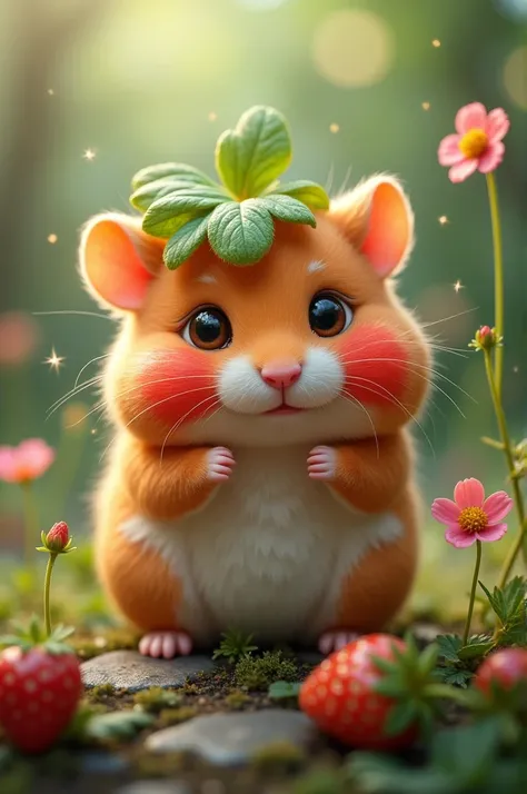 Hamster + Strawberry: Create a tiny hamster merged with a juicy strawberry; it’s cute, quirky, and absolutely reel-worthy!