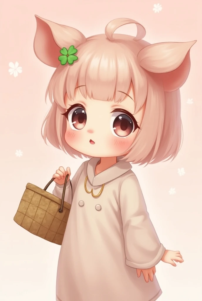 

Here’s an updated description for a beautiful anime-style girl with subtle pig-like details:

> "A beautiful anime-style girl with soft, pinkish skin and large, expressive eyes that sparkle with warmth. She has a gentle smile and chubby cheeks, giving he...