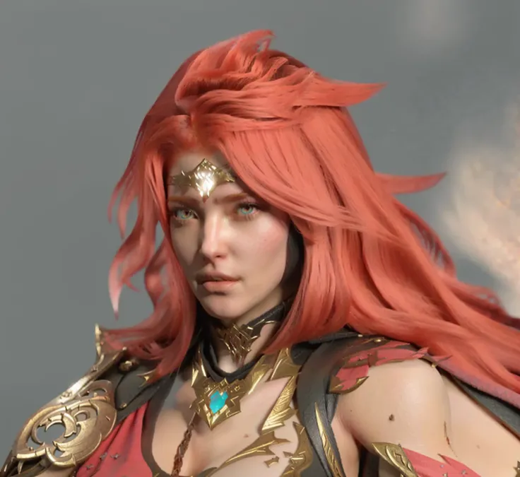 a woman with red hair and a sword in her hand, shadowverse character concept, rpg concept art character, fantasy character concept, spirit fantasy concept art, north adult female warrior, human :: sorceress, fantasy character, concept art character, d & d ...