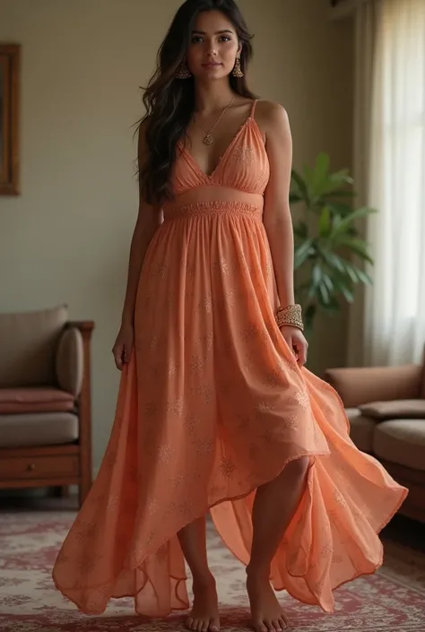 Beutiful girl Indian dress half salwar kameez at home , bigg boobs,  spread open legs , very big half open boobs