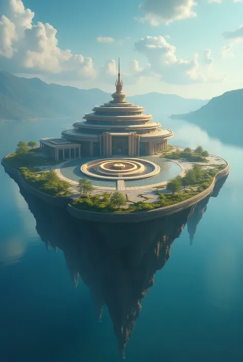  A floating, flat Island inside an invisible force field , On the island there is the Zenith Academy , an Academy with a large modern structure ,  in the center of the island there is a platform with a Disc similar to the Shurima Disc