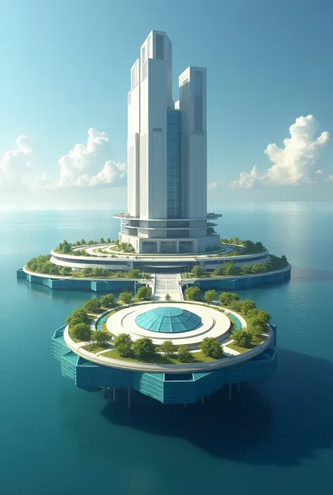 A flat artificial island that floats Utopia-style, On the island there is the Zenith Academy , an Academy with a large modern structure , It doesnt have much vegetation,  in the center of the island there is a platform with a Disc similar to the Shurima Di...