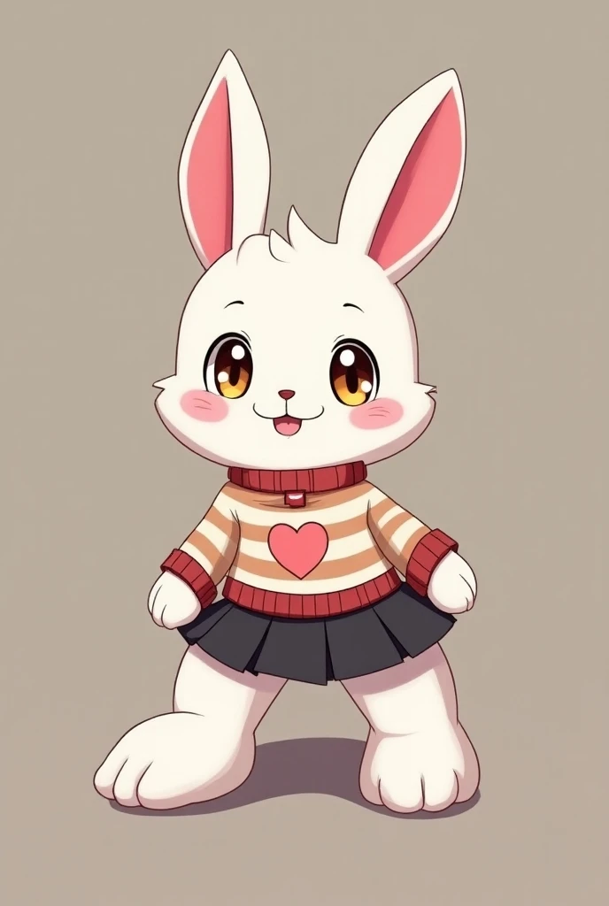 (photorealism:1.2), (porn nsfw rule 34 spread legs) (cartoon art style) her height 122–152 cm. Character Design: Ruby appears as an anthropomorphic rabbit with large, expressive ears. Her fur is primarily white, and her ears have bright pink inner parts, a...