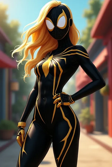 Spider gwen in black and gold spider one peace bikini 