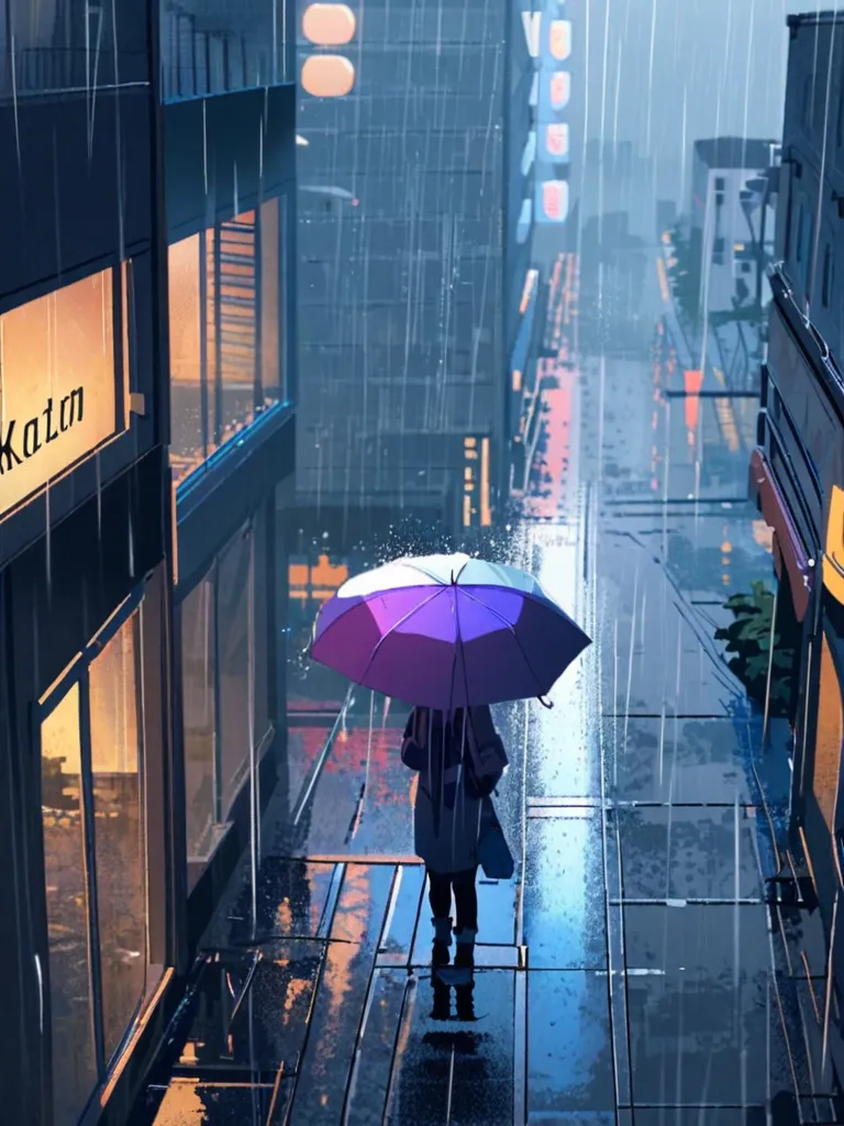 pixel art, rain in city, isometric