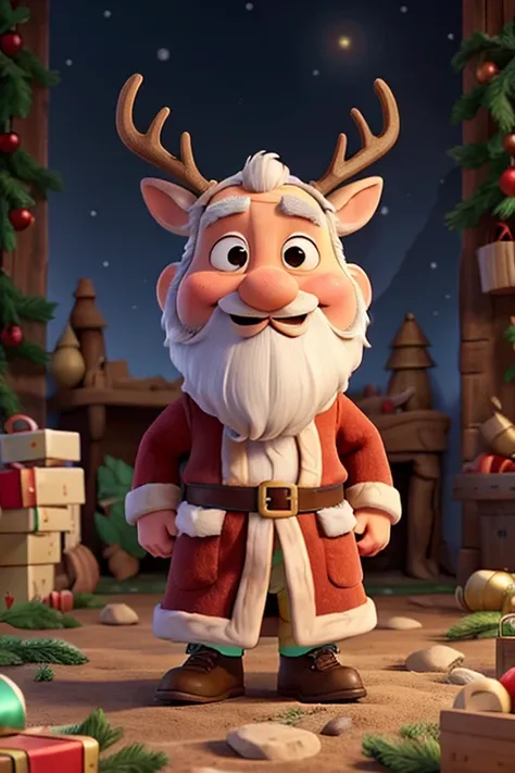 One of the reindeer in the herd falls ill on Christmas Eve. Santa must find a rare herb that grows on a remote mountaintop to cure the sick reindeer. He leaves the other reindeer to take care of the sleigh and embark on a dangerous journey to find a cure, ...