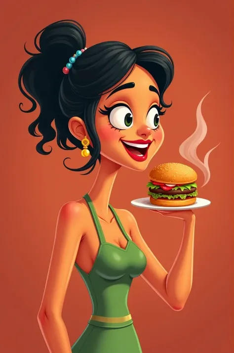 Vada pav lady animated image