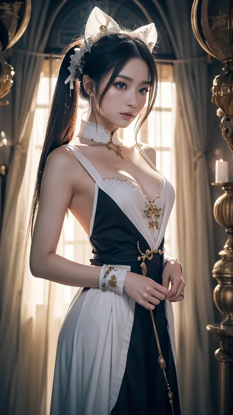 ③ "Ultimate Maid-Inspired Xuanwu Character with a Serpentine Tail in a High-Quality Fantasy Scene"

"A high-quality representation of an ultimate maid character inspired by the mythological Xuanwu, blending elegance and mysticism. This character beautifull...