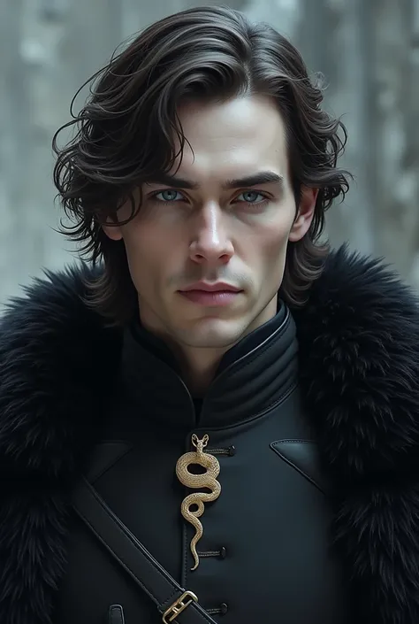 In the Tv Show Game Of Thrones create a male A male his skin is Pale, almost alabaster His skin has an eerie smoothness and his eyes is Piercing, cold eyes of an icy blue or gray His gaze is unnerving, often seeming to look straight through people, as if r...