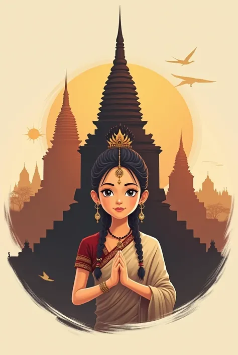 I would like to creat for logo which has inculding bagan ancient girl and bagan building.