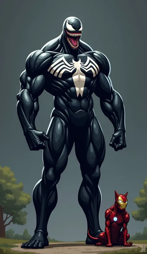  Ive revised the prompts for drawing evenly sized 。 each character on the same scale Please use the image you want to depict。

###  Venom
-  「 drawing Venom standing in a well-balanced pose 。 the background is a simple dark gradation 。 emphasizes his whole...