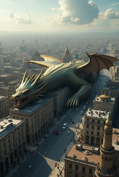 Dead dragon on Baku