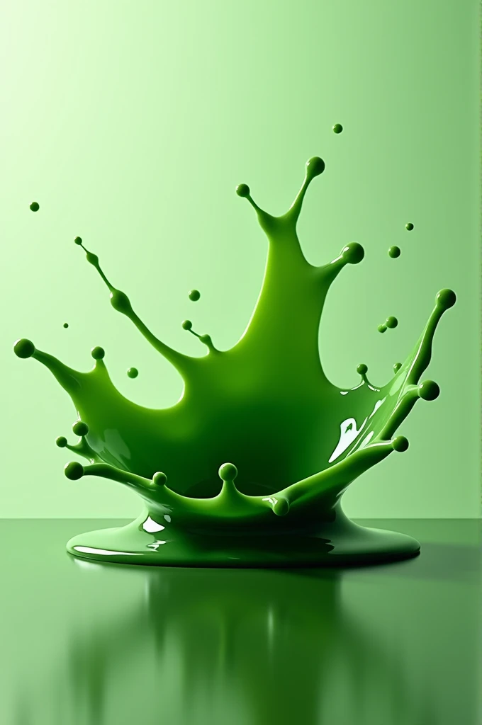 Green sauce splash background 