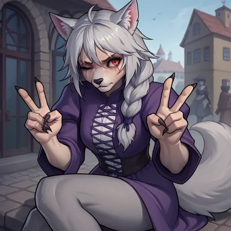 (zPDXL2), (PonyXLV6_Scores), source_anime, source_anthro, source_furry, Expressiveh, portrait, asymmetric image, BREAK
lhata4564, female, sitting, (long braid haircut silver hair, detailed body), solo, (female wolf, shy, wolf girl, furry body, fluffy tail,...