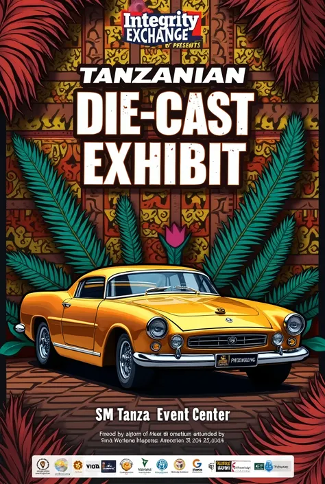 Create me a poster Legit Diecast Integrity Exchange Philippines presents " Tanzanian Die-cast Exhibit  " @ SM Tanza event center. December 28, 2024. Make it more vibrant, attractive and colorful 