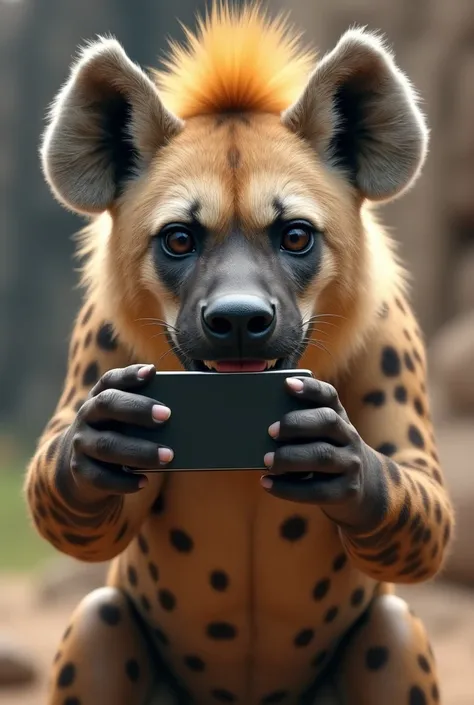 Sex hyena taking selfies