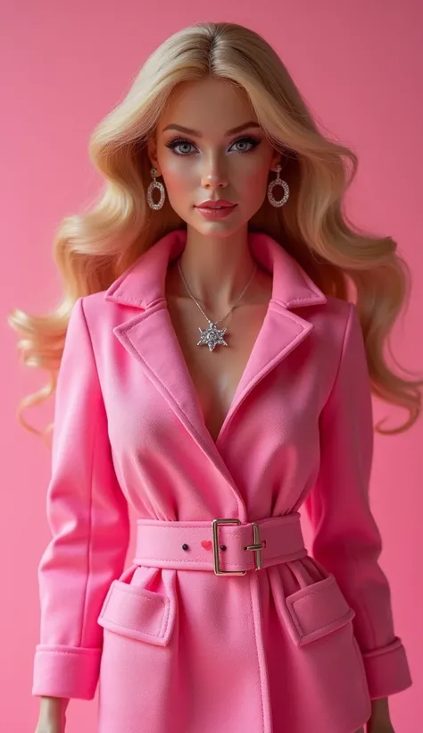 Bibi Breslin, a British model, is captured as a stunning Barbie doll in a hyper-realistic, cinematic photograph. In Full HD and 8K resolution, she is styled with the iconic pink Barbie outfit and accessories that emphasize her fashionable charm. The lighti...