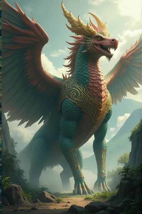 Draw indonesia as a final boss animal character