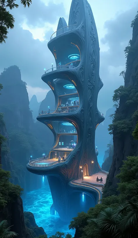 A 4-level hotel inspired by the movie Avatar the way of water