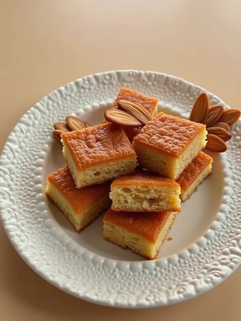 ((masterpiece, highest quality, Highest image quality, High resolution, photorealistic, Raw photo, Extremely detailed CG unified 8k wallpaper)), Baked goods are laid out on a plate, Florentine, caramel-coated sliced almonds, sablé cut into squares, crunchy, delicious, sugar, butter, honey, wheat,