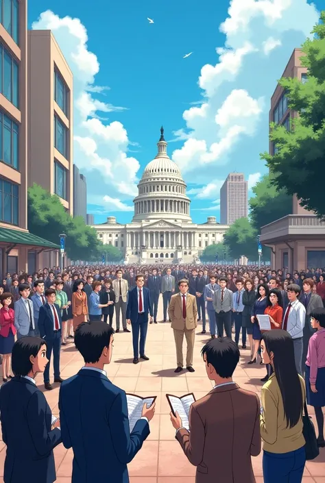 Political democracy + anime on it 