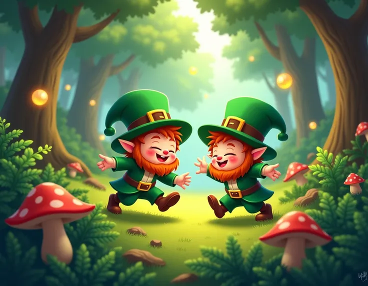 2D leprechauns in the forest