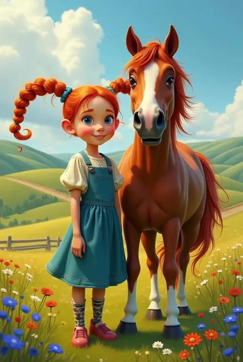 Peepee Longstocking with her horse